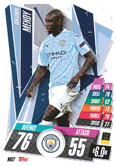 Benjamin Mendy Manchester City 2020/21 Topps Match Attax CL #MCI07